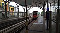 Train departing from Boulevard Selatan LRT station to Pegangsaan Dua