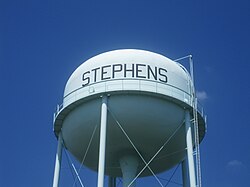 Water tower in Stephens