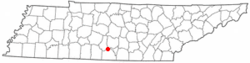 Location of Petersburg, Tennessee