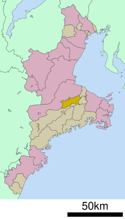 Location of Taki in Mie Prefecture