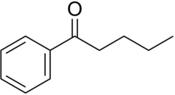 Skeletal formula of valerophenone