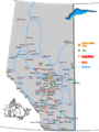 Cities and towns in Alberta