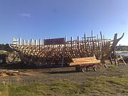 State of HMS Beagle's replica building process as of 20 March 2013