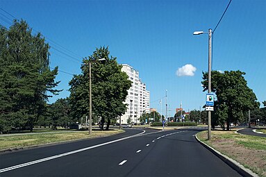 Улица перед пересечением с бульваром Сыпрузе и улицей Акадеэмия