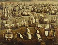 Image 19The Spanish Armada and English ships in August 1588, (unknown, 16th-century, English School) (from History of England)