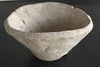 Uruk period beveled rim bowl from Habuba Kabira South (Syria), ca. 3400–3200. University of Mainz, Germany