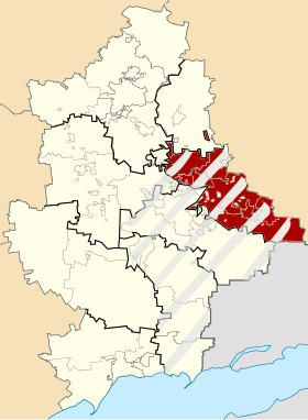 Localisation de Raïon de Horlivka