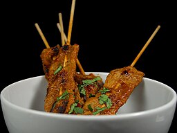 Grilled beef satay