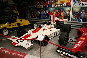 The Lola T370 of the 1974 season displayed at Haynes International Motor Museum