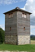 Reconstructed wooden watchtower