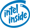 1991년부터 2003년까지 사용하던 "Intel Inside"로고