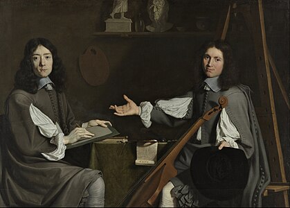 Double Portrait of both Artists, at and by Jean Baptiste de Champaigne and Nicolas de Plattemontagne