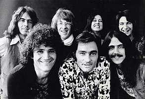 Jefferson Starship in 1976 (left to right: Pete Sears, David Freiberg, Paul Kantner, Marty Balin, Grace Slick, Craig Chaquico, and John Barbata)