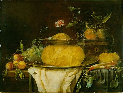 Joris van Son, Nature morte au fromage, années 1650.