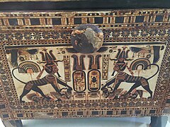 21: Side panel of ornate casket