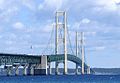 Image 3The Mackinac Bridge, a suspension bridge spanning the Straits of Mackinac to connect the Upper and Lower peninsulas of Michigan (from Michigan)
