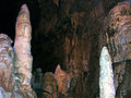 Stalagmite and stalactite formations.