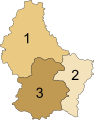 سه بخش کنونی لوکزامبورگ