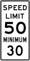 United States (dual maximum and minimum speeds)
