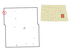 Location of Wimbledon, North Dakota