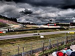 Michael Schumacher sous le ciel menaçant du Nürburgring.