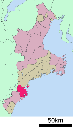Location of Owase in Mie Prefecture