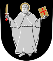 St. Bartholomew pictured in the coat of arms of Pertteli
