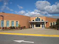 Entrance of Rachel Carson Middle School