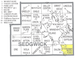 Location of Rockford Township in Sedgwick County