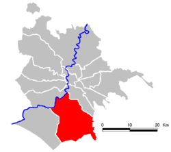 Location of Municipio IX of Rome