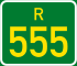 Regional route R555 shield