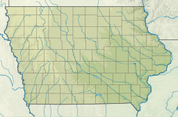Location of Big Creek Lake in Iowa, USA.