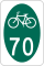 State Bicycle Route 70 marker