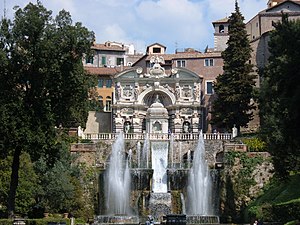 Villa d'Este in Tivoli, UNESCO World Heritage Site