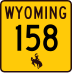 Wyoming Highway 158 marker