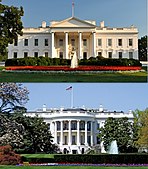 North and south sides of the White House (completed in 1800)