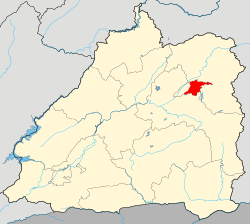 Location of the subdistrict region in Mangshi