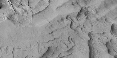 Close-up of layers and ridges, as seen by HiRISE under HiWish program