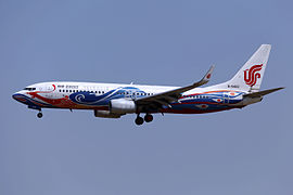 “凤凰”彩绘涂装的国航第50架波音737-800
