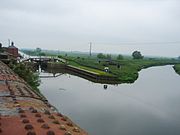 Both courses of the river at Bardney Lock