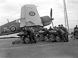 British sailors preparing bombs during the operation