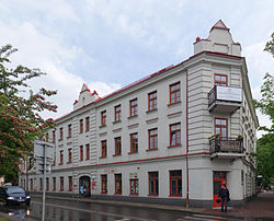 Jedynka public library erected in 1905 and recently restored.[1]