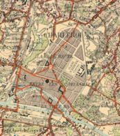 Carte topographique de 1895 avec la verrerie dans le vallon.