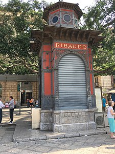 Liberty kiosk dating back to the early and 1900s, is located in Piazza Verdi in front of the Teatro Massimo in Palermo