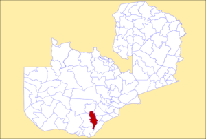 District location in Zambia