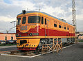 Diesel locomotive TEP-60 in passenger train depot Petersburg Mosc