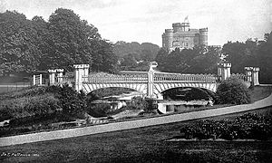 The castle and bridge in 1884