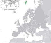 Map showing Svalbard in Europe