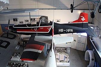 Le premier prototype HB-HPA exposé au Musée suisse des transports à Lucerne.