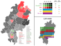 2018 Hessian state election, Red is SPD, Black is CDU,